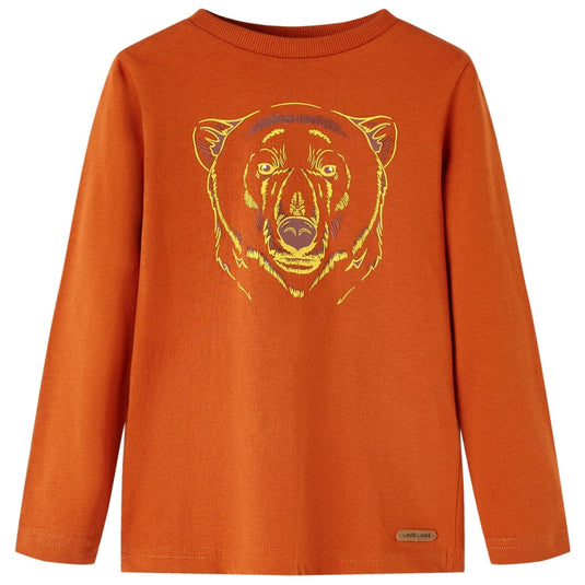 Vidaxl kindershirt met lange mouwen 104 lichtroestkleurig