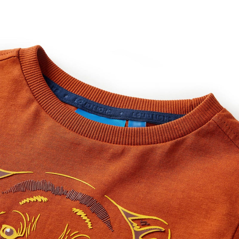 Afbeelding laden in galerijviewer, Vidaxl kindershirt met lange mouwen 104 lichtroestkleurig
