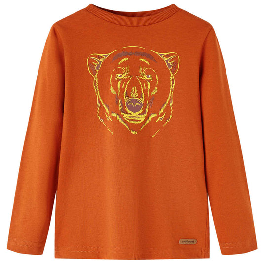 Vidaxl kindershirt met lange mouwen 116 lichtroestkleurig