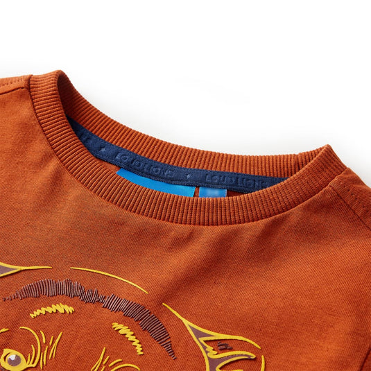 Vidaxl kindershirt met lange mouwen 116 lichtroestkleurig