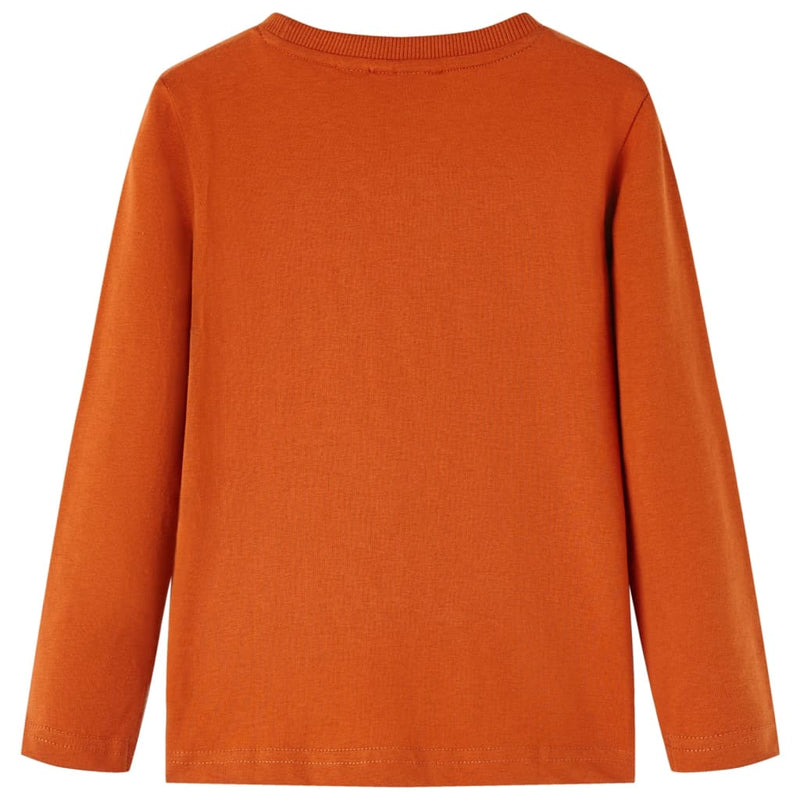 Load image into Gallery viewer, Vidaxl kindershirt met lange mouwen 128 lichtroestkleurig
