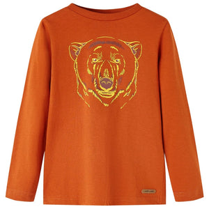 VidaXL Kindershirt met lange mouwen 140 lichtroestkleurig