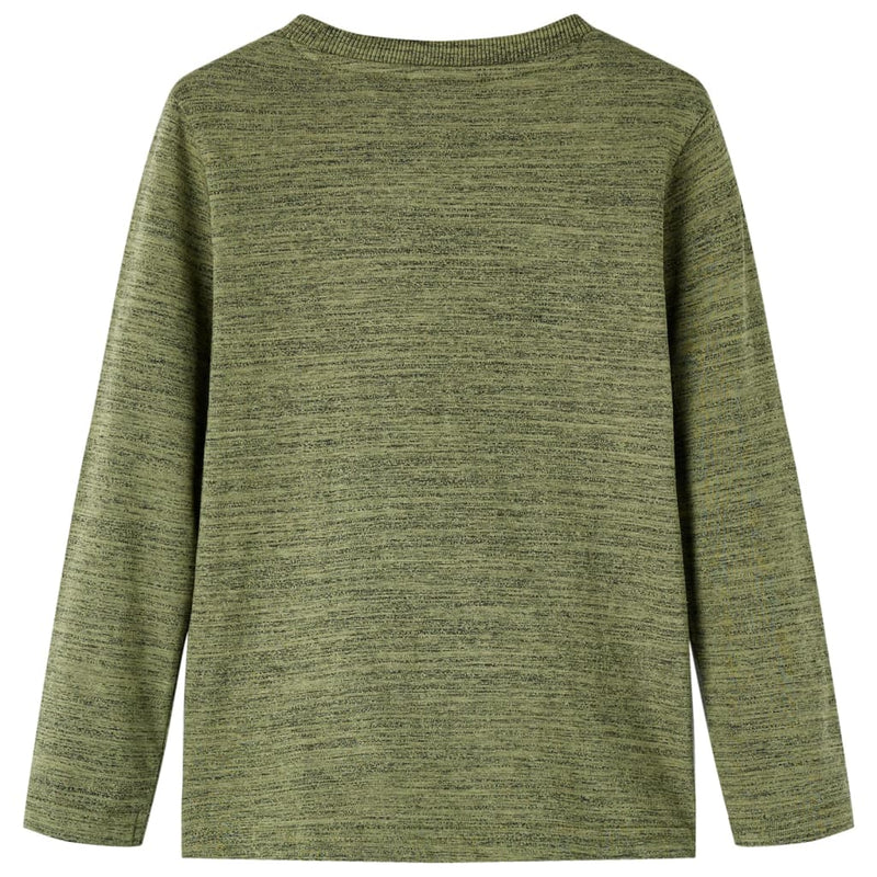 Load image into Gallery viewer, Vidaxl kindershirt met lange mouwen 128 gemêleerd kakikleurig

