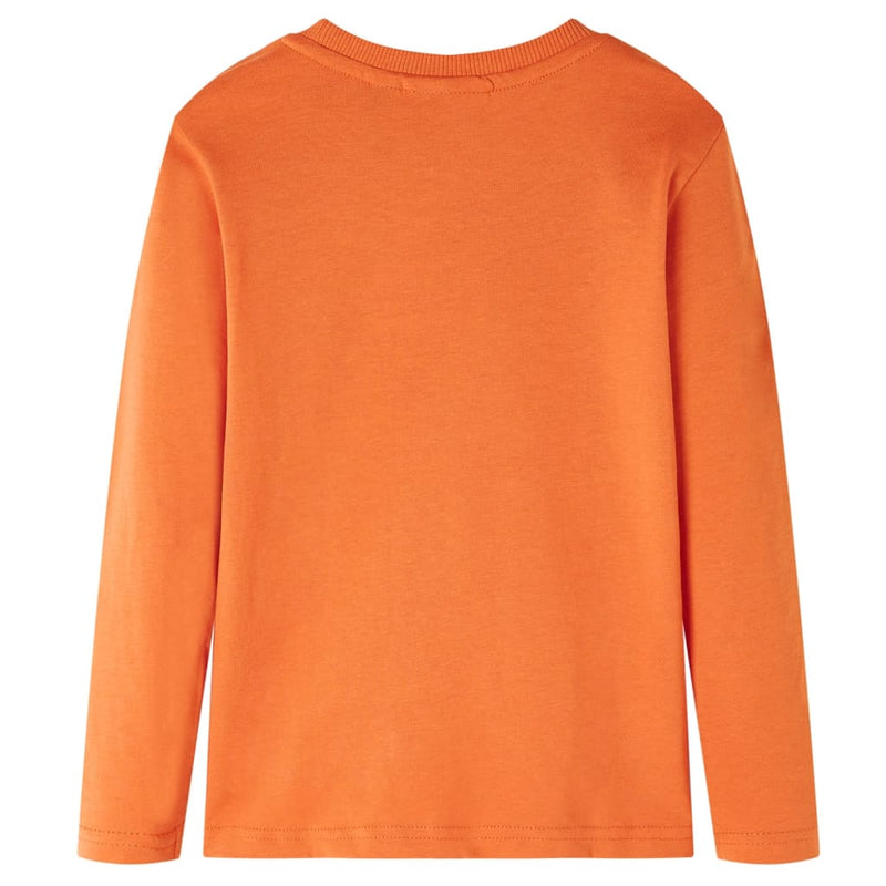 Load image into Gallery viewer, VidaXL Kindershirt met lange mouwen 128 donkeroranje
