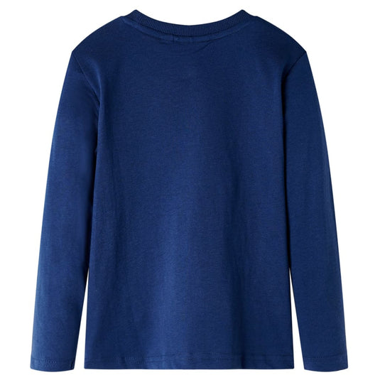 Vidaxl kindershirt met lange mouwen 92 marineblauw