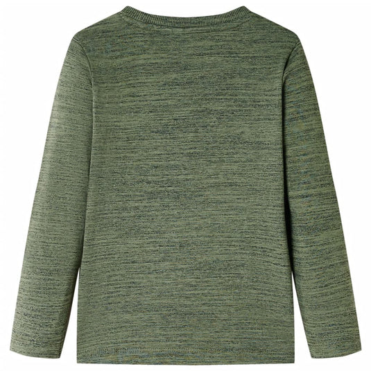 Vidaxl kindershirt met lange mouwen 116 gemêleerd kakikleurig