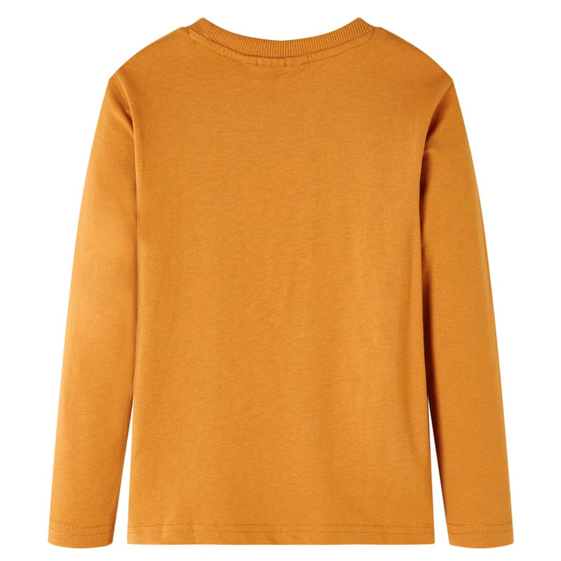 Load image into Gallery viewer, Vidaxl kindershirt met lange mouwen 104 donkerokerkleurig
