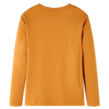 Vidaxl kindershirt met lange mouwen 116 donkerokerkleurig