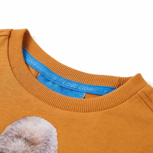 Vidaxl kindershirt met lange mouwen 116 donkerokerkleurig
