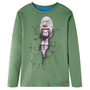 Vidaxl kindershirt met lange mouwen 116 lichtkakikleurig