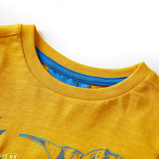 Vidaxl kindershirt met lange mouwen 104 okerkleurig