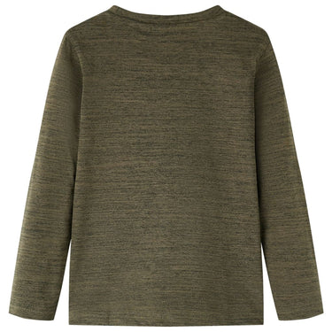 Vidaxl kindershirt met lange mouwen 128 gemêleerd kakikleurig