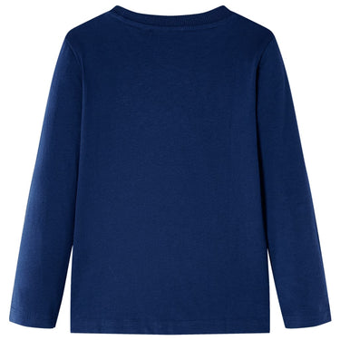Vidaxl kindershirt met lange mouwen 128 marineblauw