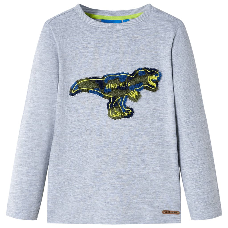 Load image into Gallery viewer, VidaXL Kindershirt met lange mouwen 92 gemêleerd grijs
