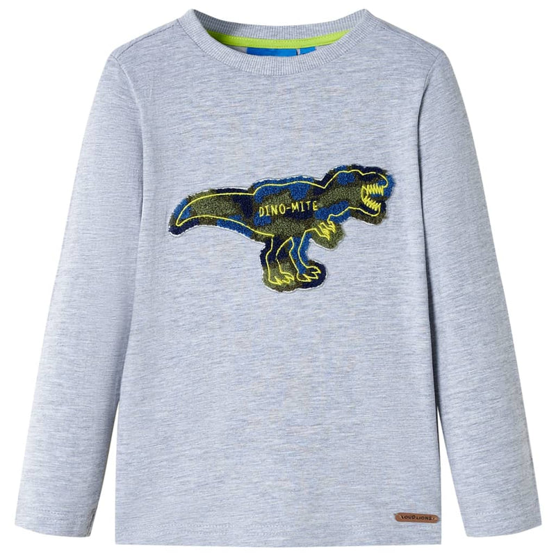 ギャラリービューアに画像をロードする, Vidaxl kindershirt met lange mouwen 104 gemêleerd grijs
