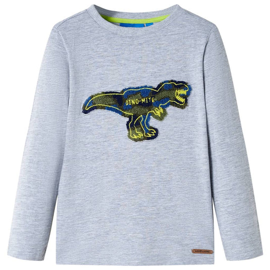 Vidaxl kindershirt met lange mouwen 116 gemêleerd grijs