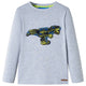 Vidaxl kindershirt met lange mouwen 116 gemêleerd grijs