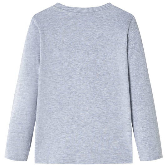 Vidaxl kindershirt met lange mouwen 116 gemêleerd grijs