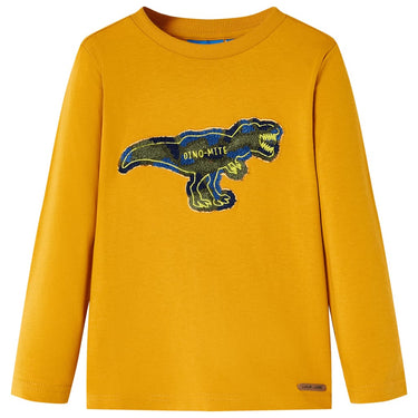 Vidaxl kindershirt met lange mouwen 104 okerkleurig