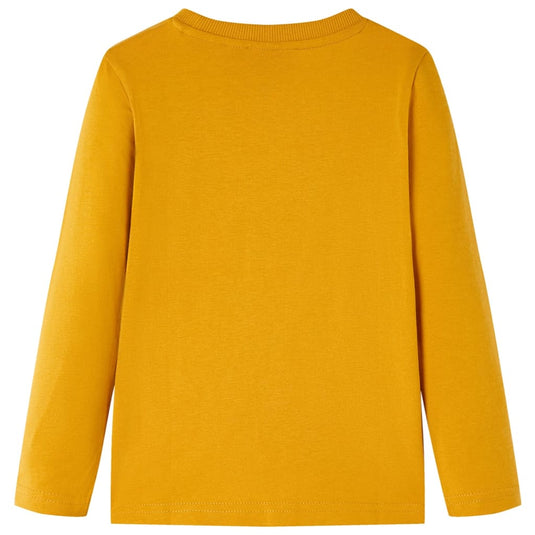 Vidaxl kindershirt met lange mouwen 128 okerkleurig