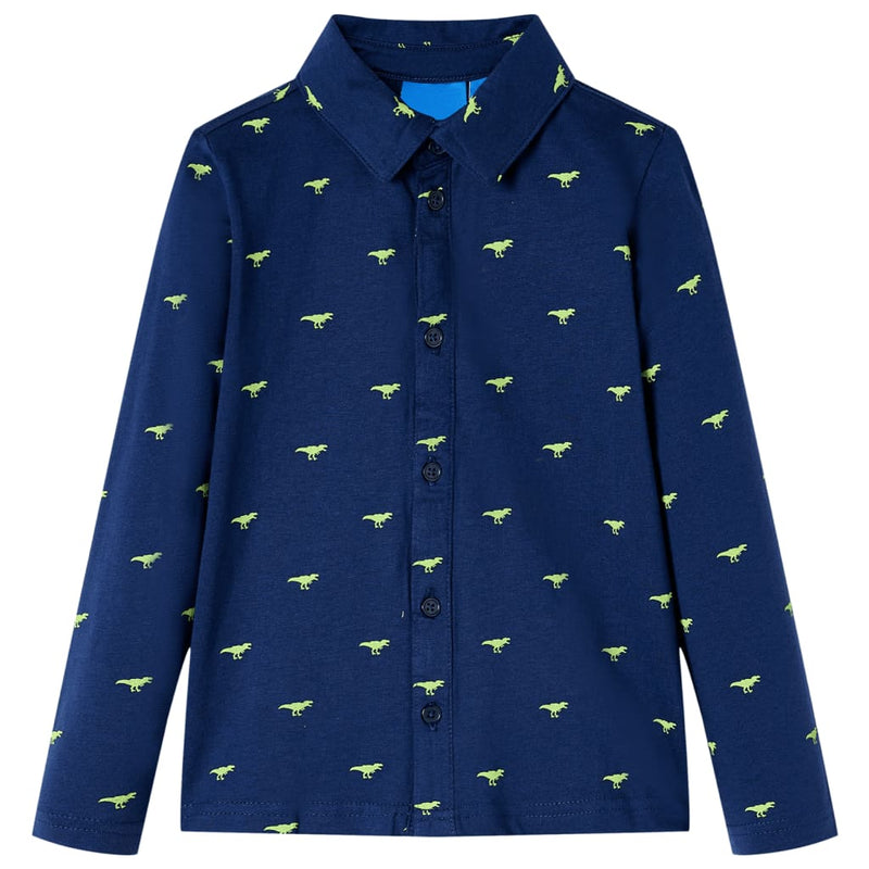 Afbeelding laden in galerijviewer, VidaXL Kindershirt 128 marineblauw
