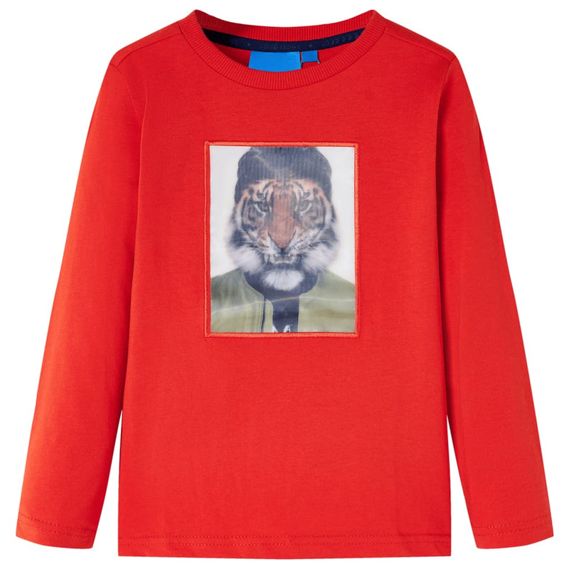 Load image into Gallery viewer, VidaXL Kindershirt met lange mouwen 116 rood
