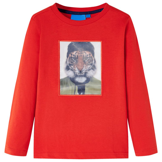 Vidaxl kindershirt met lange mouwen 140 rood