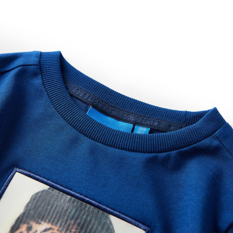 Load image into Gallery viewer, VidaXL Kindershirt met lange mouwen 92 donkerblauw
