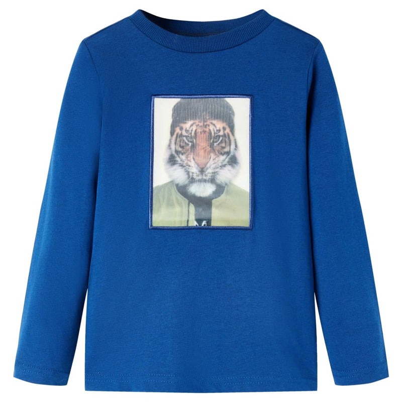 Load image into Gallery viewer, VidaXL Kindershirt met lange mouwen 116 donkerblauw
