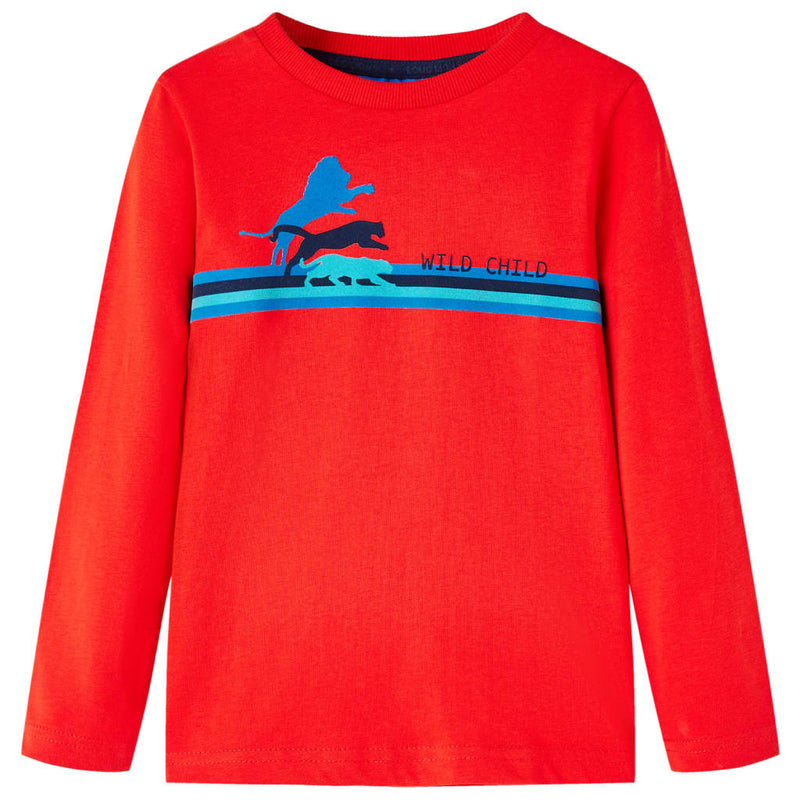 Load image into Gallery viewer, VidaXL Kindershirt met lange mouwen 128 rood
