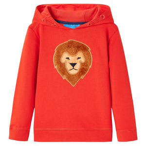 Vidaxl kindertrui met capuchon 104 rood