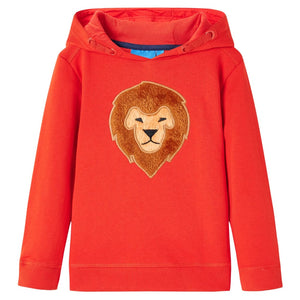 Vidaxl kindertrui met capuchon 128 rood
