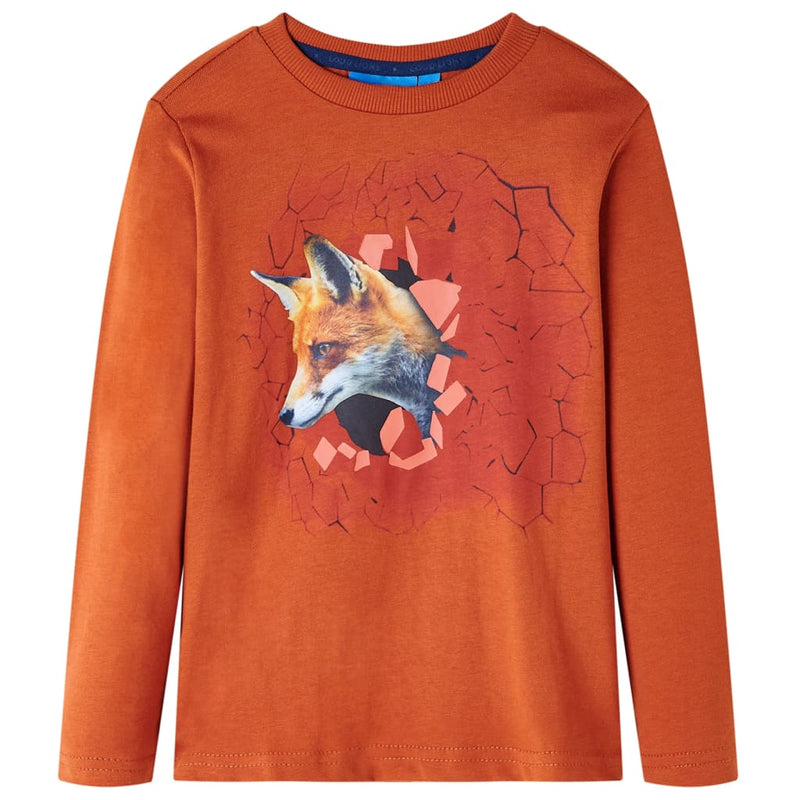 Load image into Gallery viewer, Vidaxl kindershirt met lange mouwen 104 lichtroestkleurig
