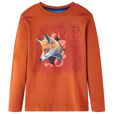 Vidaxl kindershirt met lange mouwen 116 lichtroestkleurig