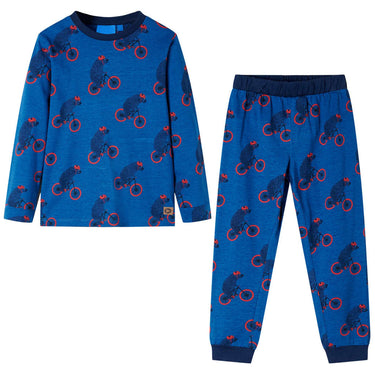 Vidaxl kinderpyjama met lange mouwen 140 petroleumkleurig