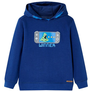 Vidaxl kindertrui met capuchon 104 donkerblauw