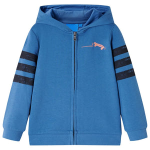 Vidaxl kindervest met capuchon 104 blauw