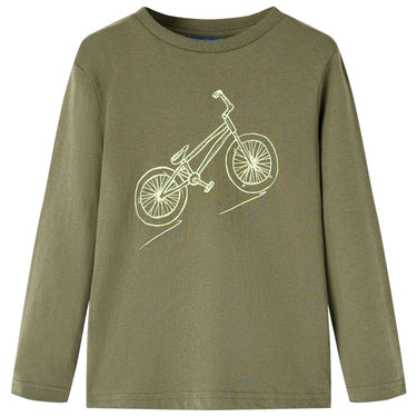 Vidaxl kindershirt met lange mouwen 104 kakikleurig