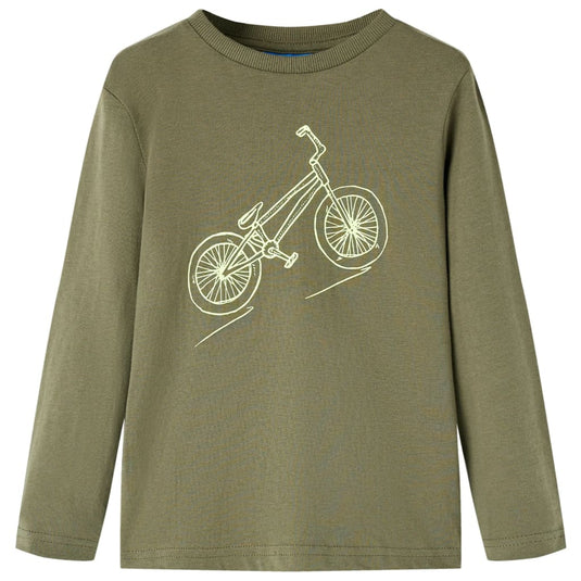 Vidaxl kindershirt met lange mouwen 104 kakikleurig