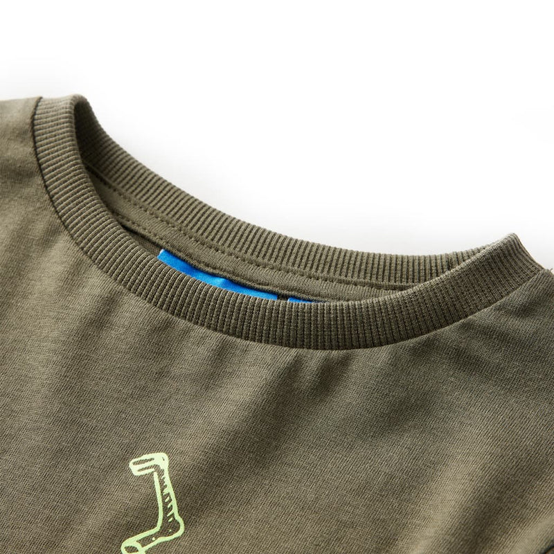 Load image into Gallery viewer, Vidaxl kindershirt met lange mouwen 104 kakikleurig
