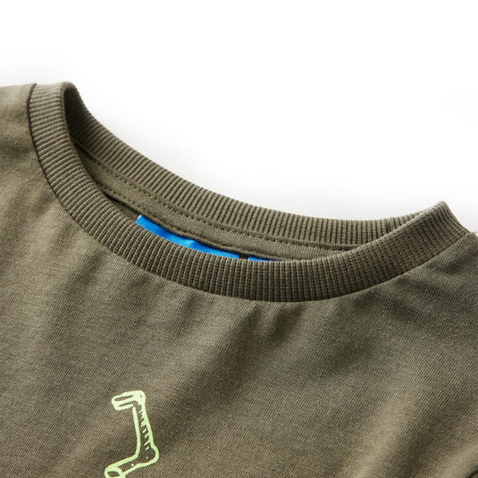 Vidaxl kindershirt met lange mouwen 104 kakikleurig