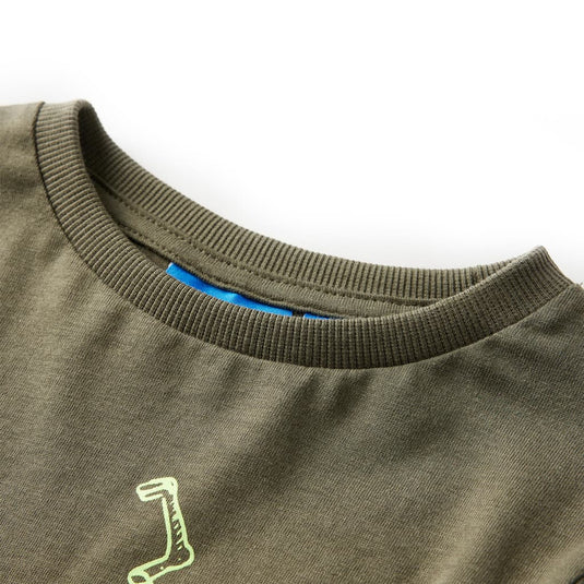 Vidaxl kindershirt met lange mouwen 116 kakikleurig
