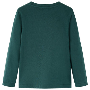 Vidaxl kindershirt met lange mouwen 92 donkergroen