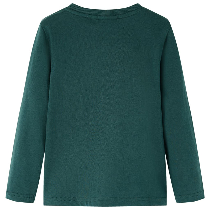 Load image into Gallery viewer, Vidaxl kindershirt met lange mouwen 104 donkergroen
