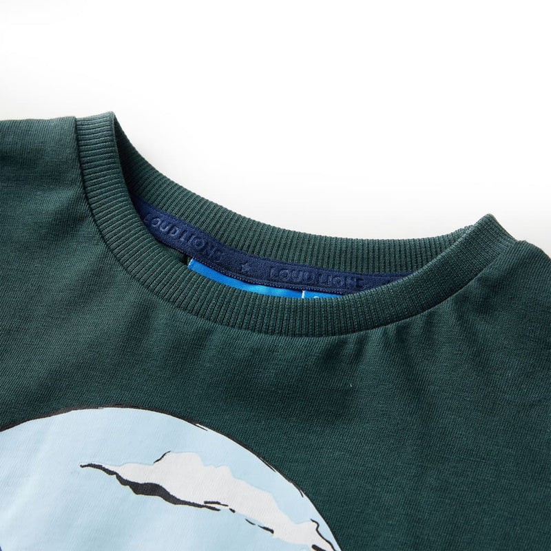 Load image into Gallery viewer, Vidaxl kindershirt met lange mouwen 104 donkergroen
