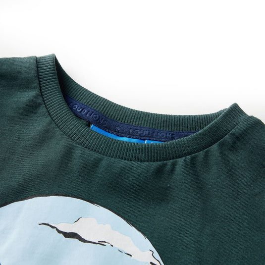 Vidaxl kindershirt met lange mouwen 104 donkergroen