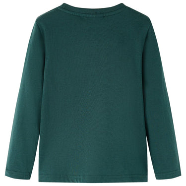 Vidaxl kindershirt met lange mouwen 128 donkergroen