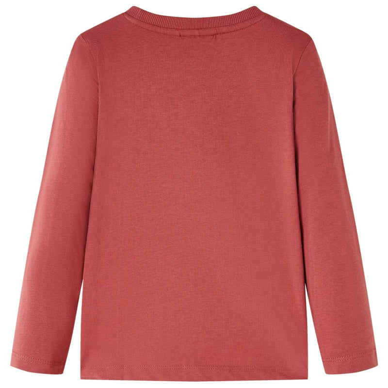 Afbeelding laden in galerijviewer, Vidaxl kindershirt met lange mouwen 128 roodbruin
