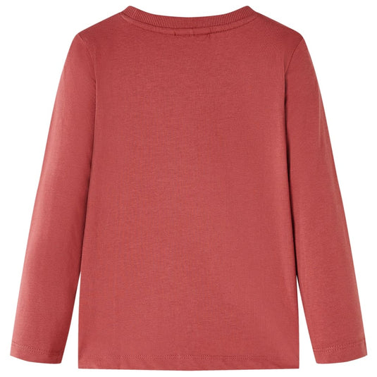 Vidaxl kindershirt met lange mouwen 128 roodbruin