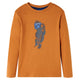 Vidaxl kindershirt met lange mouwen 128 donkerokerkleurig